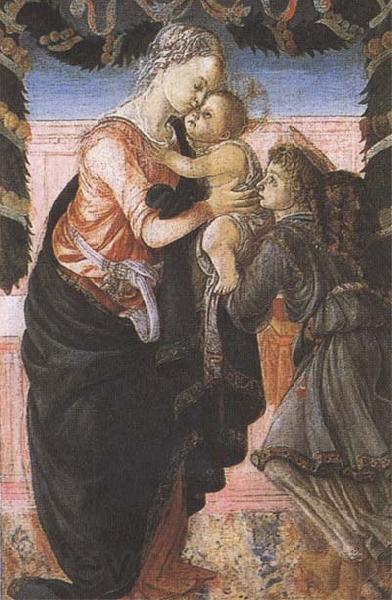 Sandro Botticelli Madonna and CHild with an Angel Norge oil painting art